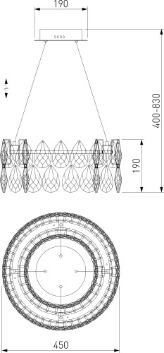 Подвесная люстра Bogate's 90370/1 Strotskis