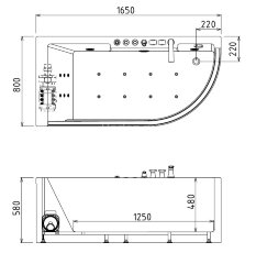Акриловая ванна Gemy G9227 E L