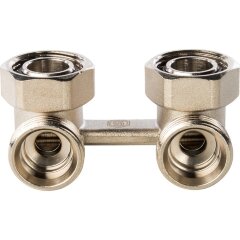 Узел нижнего подключения радиатора для двухтрубной системы угловой 3/4&quot; Stout