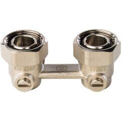 Узел нижнего подключения радиатора для двухтрубной системы угловой 3/4&quot; Stout