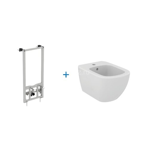 Промо-набор 2 в 1 Ideal Standard Рама для монтажа ProSys R016267 + Подвесное биде TESI T3552V1, Белы