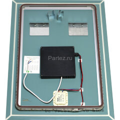 Зеркало с LED-подсветкой MELANA-6080 подогрев/часы (MLN-LED063)