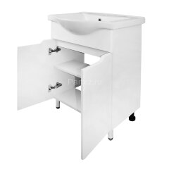 Комплект тумба Палермо 55Н 560х445х840 напольная, с раковиной Basic 55, белый (CS00092519)