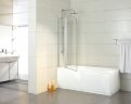 Шторка для ванны распашная Azario Merrit 110х140 цвет профиля серебро (AZ-NF6221 1100)