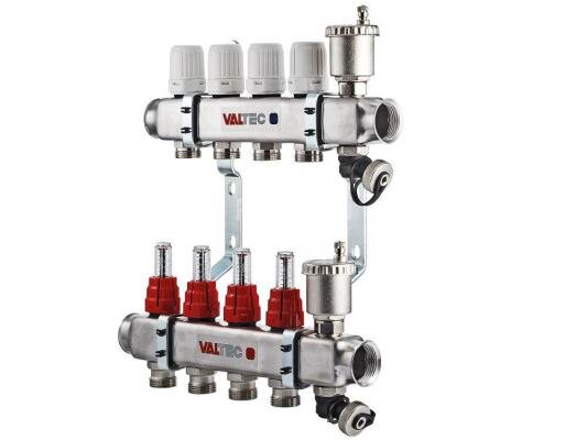 Коллекторная группа НЕРЖ. с расходомерами в сборе 1"х3х3/4"EK VALTEC