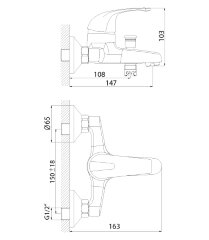 Смеситель Rossinka D40-31 для ванны