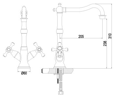 Смеситель для кухни Lemark Expert LM5080S