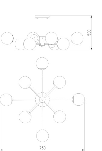 Потолочная люстра Eurosvet 30166/8 хром
