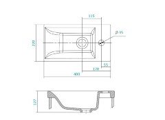 Мини-раковина Santek "Миранда-40", белая (1.WH30.2.500)