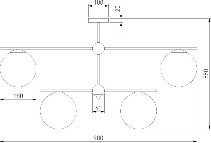 Потолочная люстра Eurosvet 60147/6 черный
