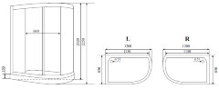 Timo Standart T-1102 L душевая кабина (120*85*220), шт