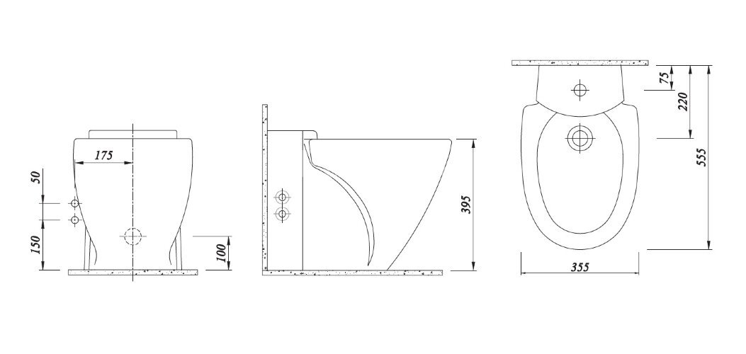 Биде напольное Kale STIL (310200900002)