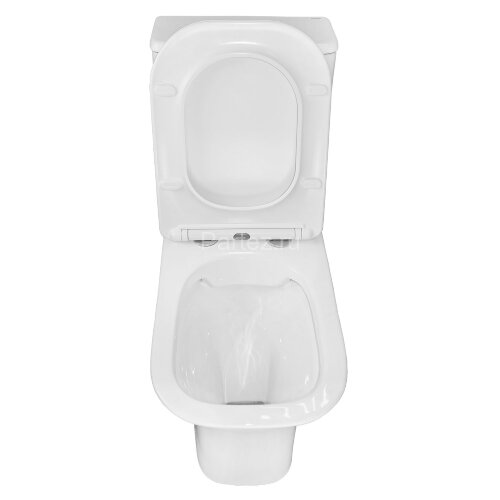 Унитаз напольный Azario FRETTA SQUARE 650х340х770 безободковый с бачком и сиденьем микролифт (AZ-121