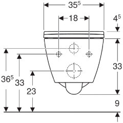Унитаз подвесной Geberit Smyle Square Rimfree безободковый, с сиденьем микролифт (500.683.00.2)