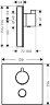 15735600 Термостат ShowerSelect Highflow с отдельным выводом для ручного душа, стеклянный, СМ