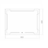 Зеркало AZARIO Крокус 800х600, LED-подсветка с диммером, сенсорный выключатель (ФР-00001350)