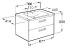 Модуль для раковины Roca Gap, подвесной, с доводчиками, белый (Z.RU93.0.273.3)