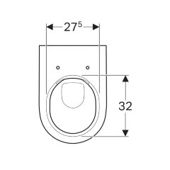 Унитаз подвесной Geberit ACANTO безободковый, белый (500.600.01.2)
