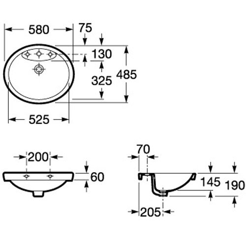 Roca DAMA SENSO Раковина 58х48 накладная