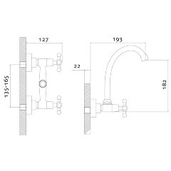 Смеситель Rossinka G02-73 для кухни