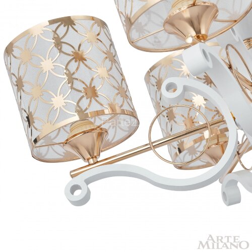Подвесная люстра Arte Milano 303097/5 Wh/Gd