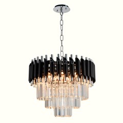 Подвесная люстра Natali Kovaltseva DARIAN 76017/5C CHROME BLACK