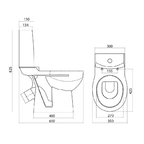 Унитаз-компакт Santek Аллегро Лайт, сиденье обычное (1.WH30.2.356)