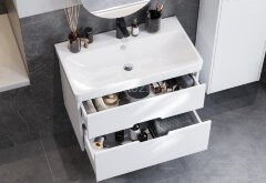 Тумба под раковину AQUATON Оливия 80 Белый матовый (1A283101OL010)