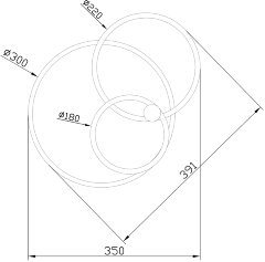 Потолочная люстра Escada 10213/2LED BL Chrome