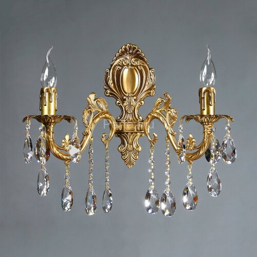 Бра Ambiente 2118/2 AB Leaf crystal