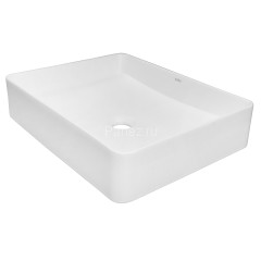 Раковина-чаша Azario 470х360х110 накладная, прямоугольная, матовый белый (AZ-2178-S-MW)