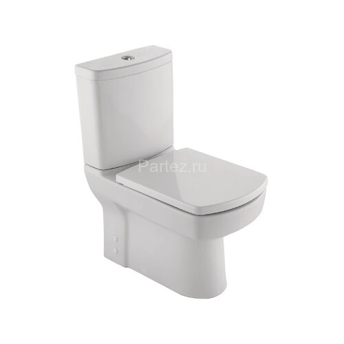 Унитаз-компакт KALE BASICS напольный, в комплекте с бачком, сиденьем микролифт и арматурой
